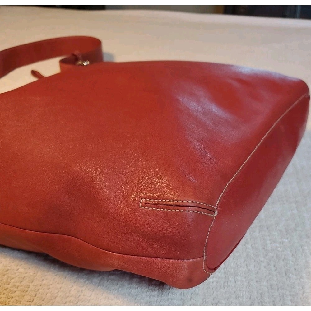 Coach Legacy Hobo Crossbody Bag Vtg 9177 Red Oxblood Duffle W/ Tassel* - Picture 8 of 16